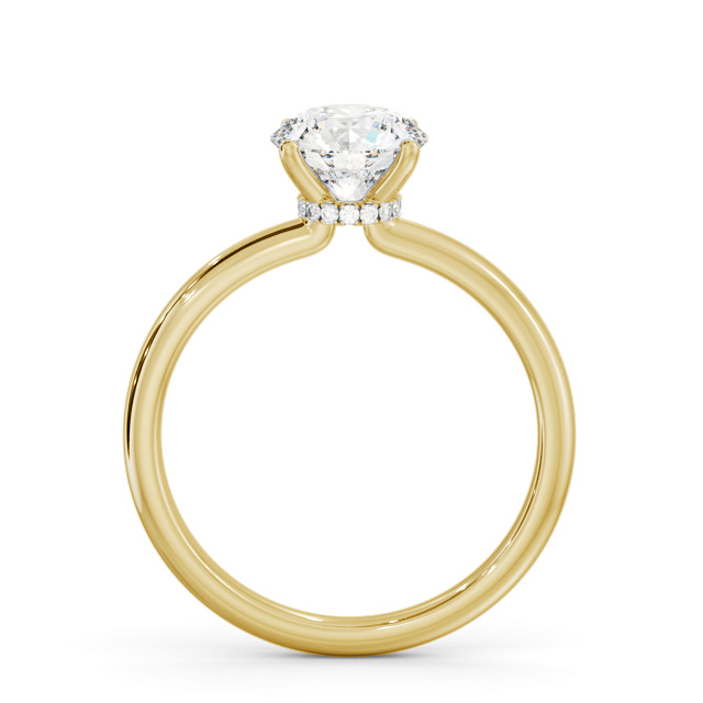 Round Diamond Engagement Ring 9K Yellow Gold Solitaire - Mirabelle ENRD221_YG_UP