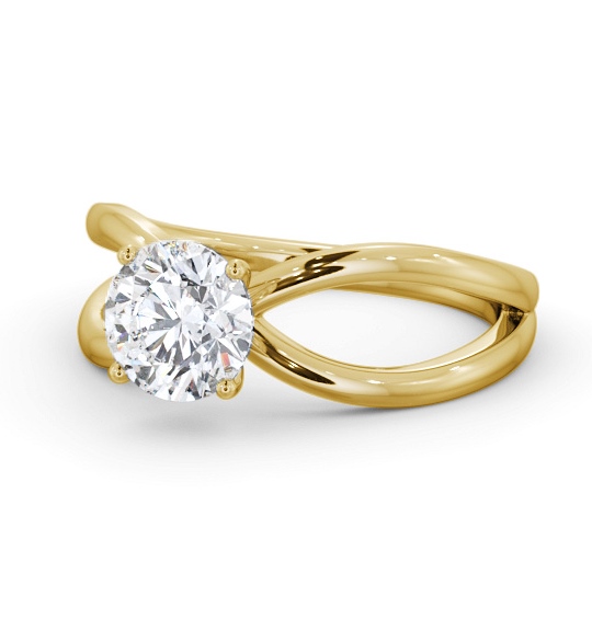 Aviana Round Diamond Engagement Ring Split Band ENRD222_YG_THUMB2 