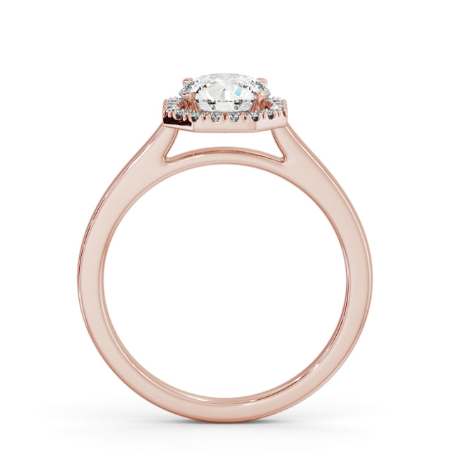 Halo Round Diamond Engagement Ring 9K Rose Gold - Arwen ENRD225_RG_UP