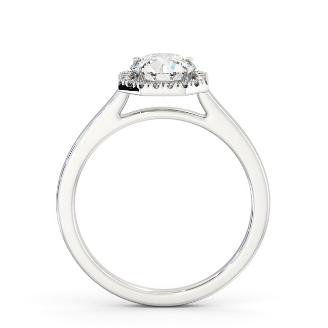 Halo Round Diamond Engagement Ring Platinum - Arwen ENRD225_WG_UP