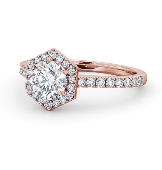  Halo Round Diamond Engagement Ring 9K Rose Gold - Laing ENRD227_RG_THUMB2 