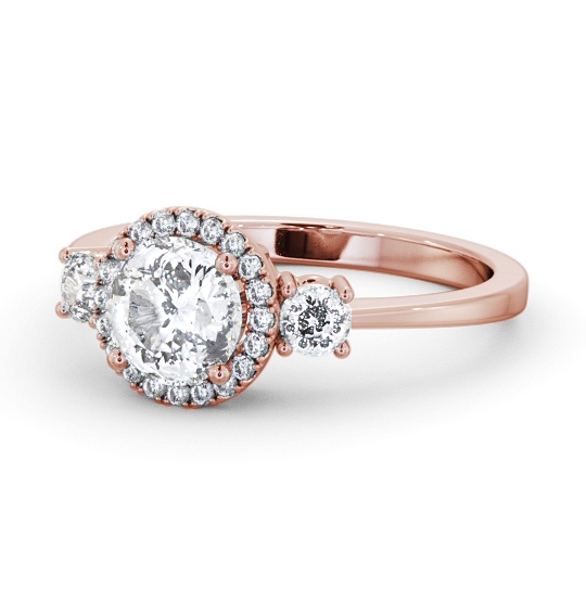  Halo Round Diamond Engagement Ring 9K Rose Gold - Paddock ENRD229_RG_THUMB2 