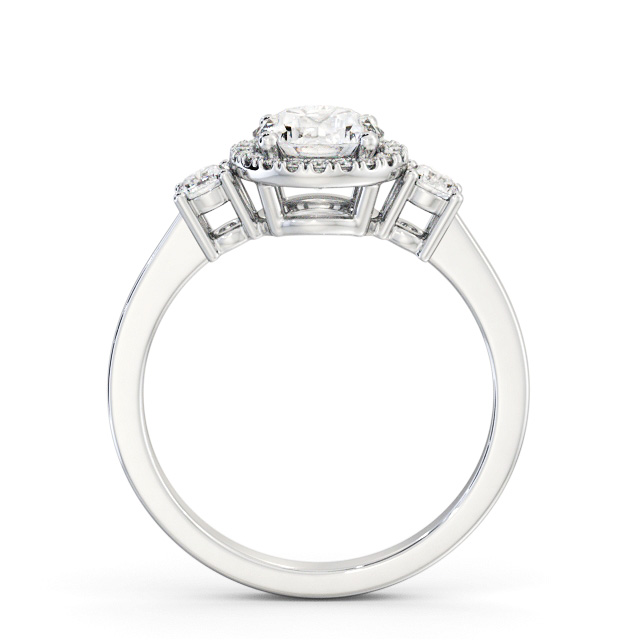 Halo Round Diamond Engagement Ring Platinum - Paddock ENRD229_WG_UP