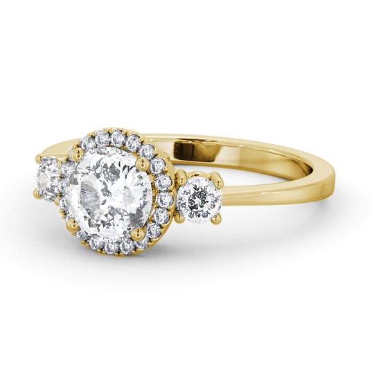 Halo Round Diamond Engagement Ring 9K Yellow Gold - Paddock ENRD229_YG_THUMB2 