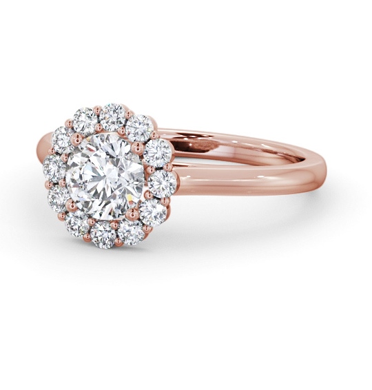  Halo Round Diamond Engagement Ring 9K Rose Gold - Solis ENRD230_RG_THUMB2 