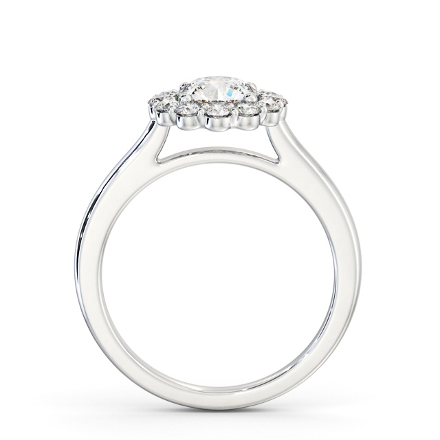 Halo Round Diamond Engagement Ring Platinum - Solis ENRD230_WG_UP
