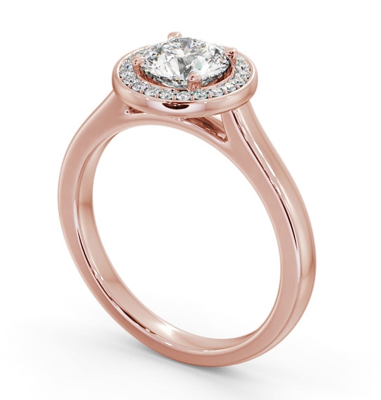 Round Diamond with A Channel Set Halo Engagement Ring 18K Rose Gold ENRD236_RG_THUMB1 