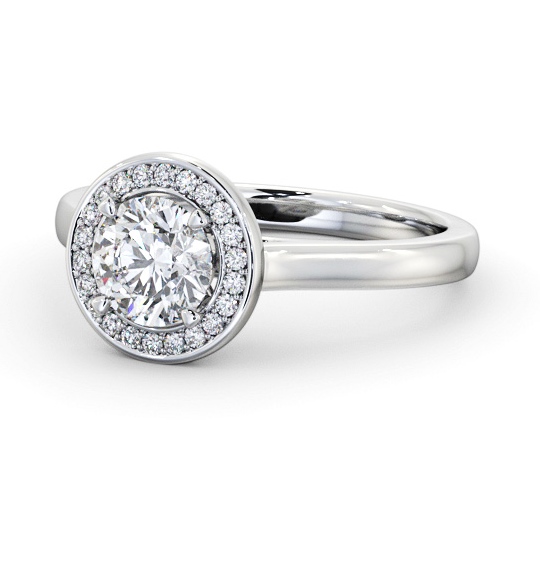  Halo Round Diamond Engagement Ring Platinum - Seymour ENRD236_WG_THUMB2 