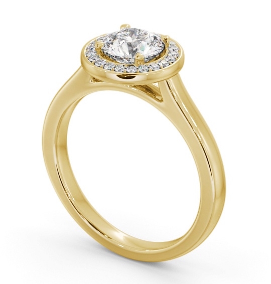 Round Diamond with A Channel Set Halo Engagement Ring 9K Yellow Gold ENRD236_YG_THUMB1