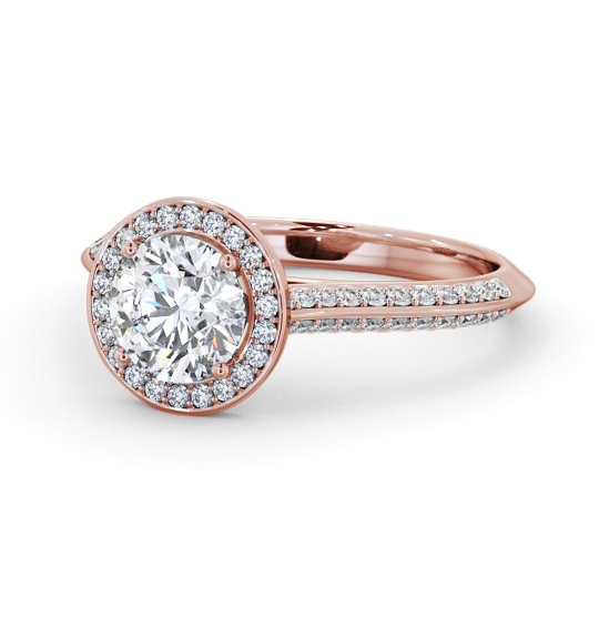  Halo Round Diamond Engagement Ring 9K Rose Gold - Alberbury ENRD238_RG_THUMB2 