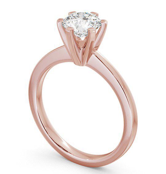 Round Diamond High Set Engagement Ring 18K Rose Gold Solitaire ENRD23_RG_THUMB1