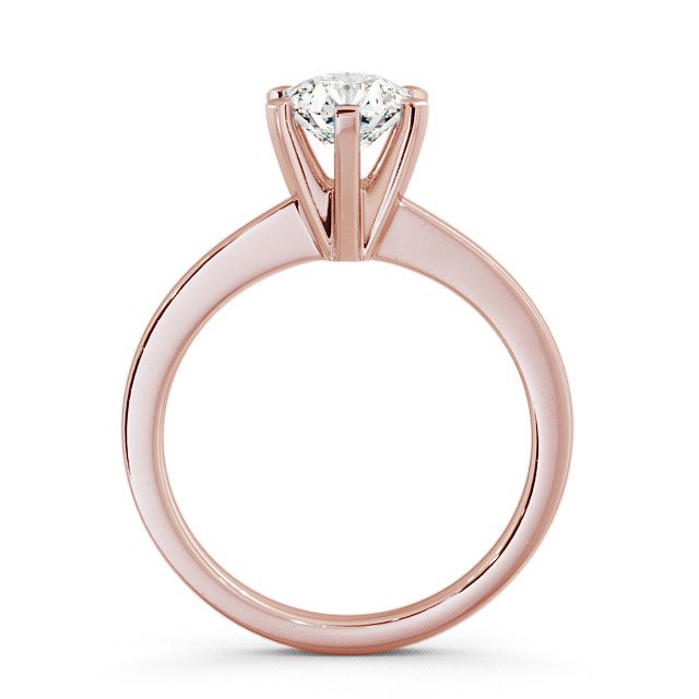 Round Diamond Engagement Ring 18K Rose Gold Solitaire - Carrington ENRD23_RG_UP