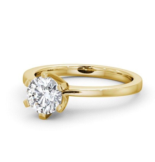  Round Diamond Engagement Ring 18K Yellow Gold Solitaire - Carrington ENRD23_YG_THUMB2 