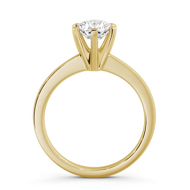 Round Diamond Engagement Ring 18K Yellow Gold Solitaire - Carrington ENRD23_YG_UP