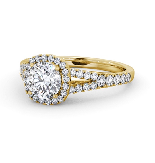  Halo Round Diamond Engagement Ring 9K Yellow Gold - Malone ENRD241_YG_THUMB2 