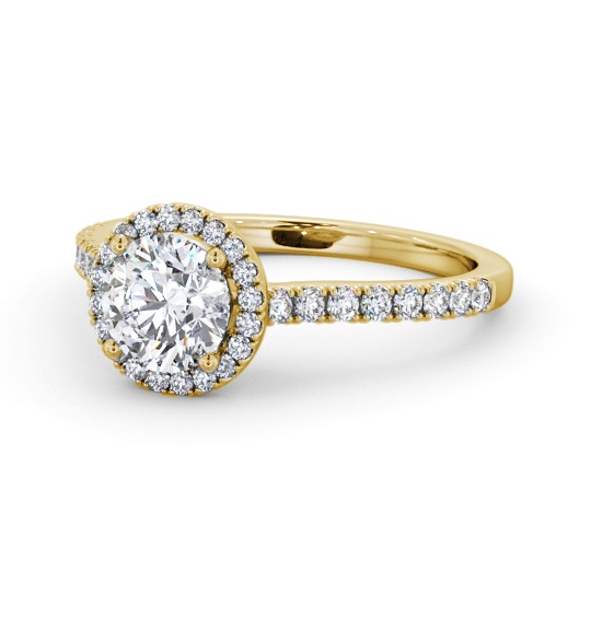  Halo Round Diamond Engagement Ring 18K Yellow Gold - Bridget ENRD243_YG_THUMB2 