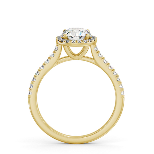 Halo Round Diamond Engagement Ring 18K Yellow Gold - Bridget ENRD243_YG_UP