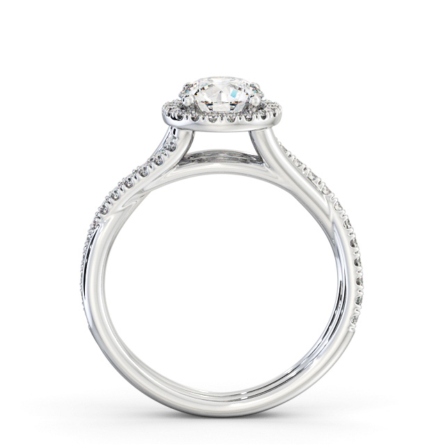 Halo Round Diamond Engagement Ring Platinum - Dakota ENRD244_WG_UP