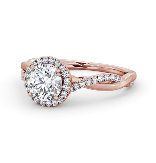  Halo Round Diamond Engagement Ring 9K Rose Gold - Sullivan ENRD245_RG_THUMB2 