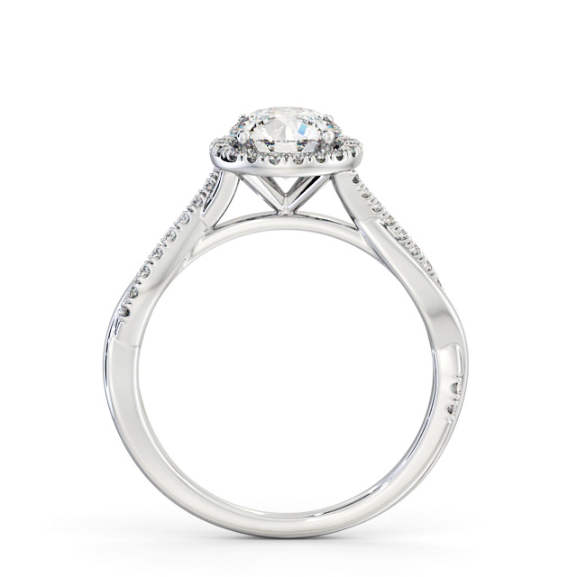 Halo Round Diamond Engagement Ring Platinum - Sullivan ENRD245_WG_UP