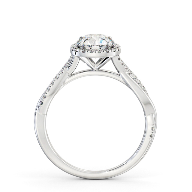 Halo Round Diamond Engagement Ring Platinum - Evelyn ENRD246_WG_UP