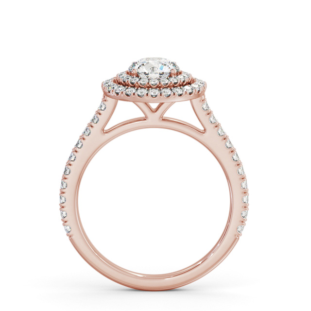 Halo Round Diamond Engagement Ring 9K Rose Gold - Dilara ENRD247_RG_UP