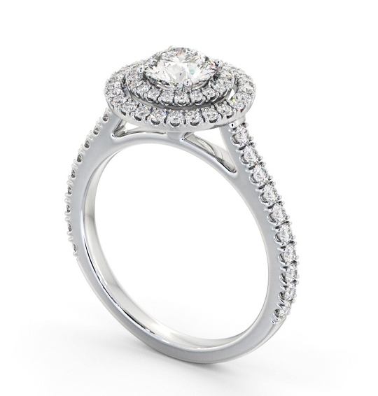 Double Halo Round Diamond Engagement Ring Platinum ENRD247_WG_THUMB1