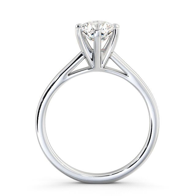 Round Diamond Engagement Ring 9K White Gold Solitaire - Dalmore ENRD24_WG_UP