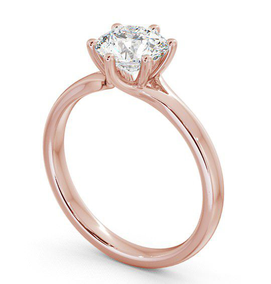 Round Diamond Low Set Split Band Engagement Ring 18K Rose Gold Solitaire ENRD25_RG_THUMB1 