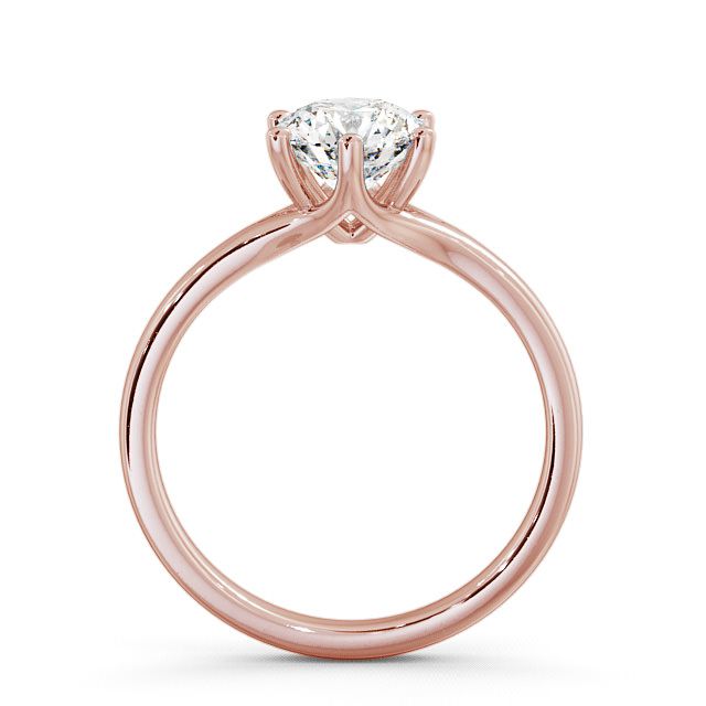 Round Diamond Engagement Ring 18K Rose Gold Solitaire - Adlington ...