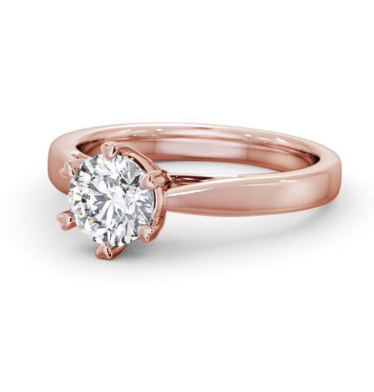 Epney Round Diamond Engagement Ring Six Claw Cathedral Setting ENRD26_RG_THUMB2 