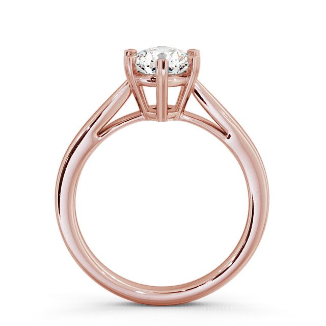 Round Diamond Engagement Ring 18K Rose Gold Solitaire - Epney ENRD26_RG_UP