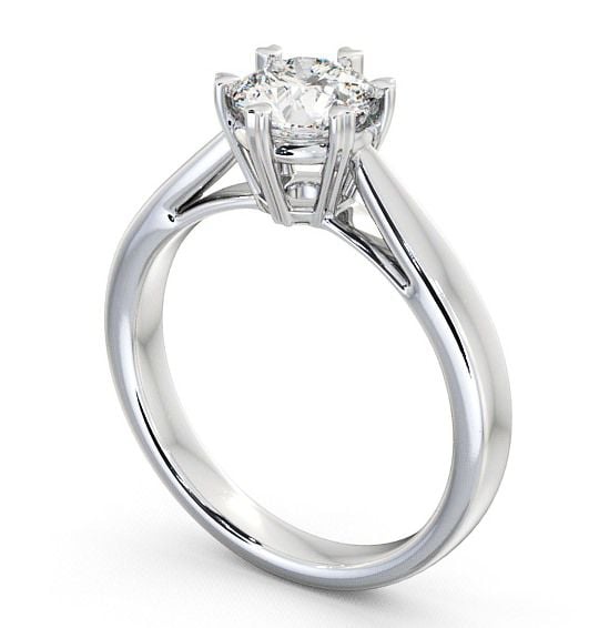 Round Diamond 6 Prong Engagement Ring Palladium Solitaire ENRD26_WG_THUMB1