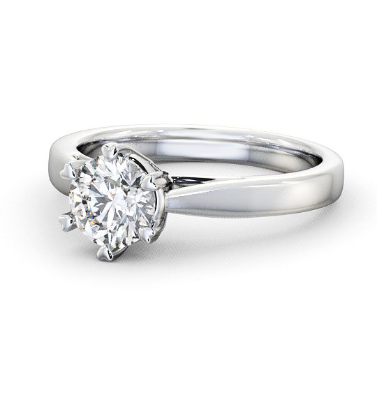 Epney Round Diamond Engagement Ring Six Claw Cathedral Setting ENRD26_WG_THUMB2 