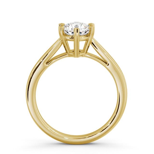 Round Diamond Engagement Ring 9K Yellow Gold Solitaire - Epney ENRD26_YG_UP