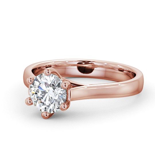  Round Diamond Engagement Ring 18K Rose Gold Solitaire - Haigh ENRD27_RG_THUMB2 