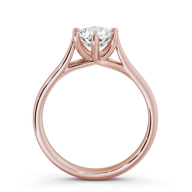 Round Diamond Engagement Ring 9K Rose Gold Solitaire - Haigh ENRD27_RG_UP