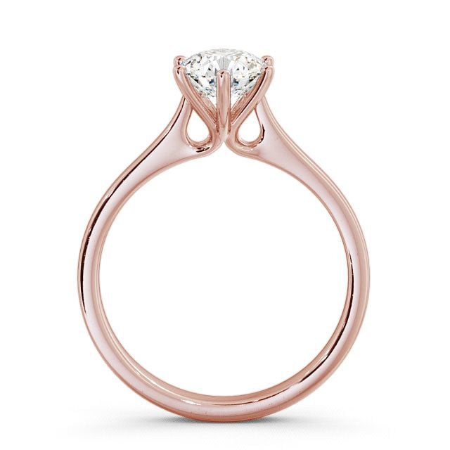 Round Diamond Engagement Ring 18K Rose Gold Solitaire - Hamsley ENRD28_RG_UP