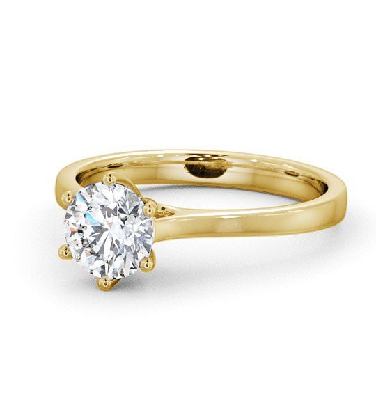  Round Diamond Engagement Ring 18K Yellow Gold Solitaire - Hamsley ENRD28_YG_THUMB2 
