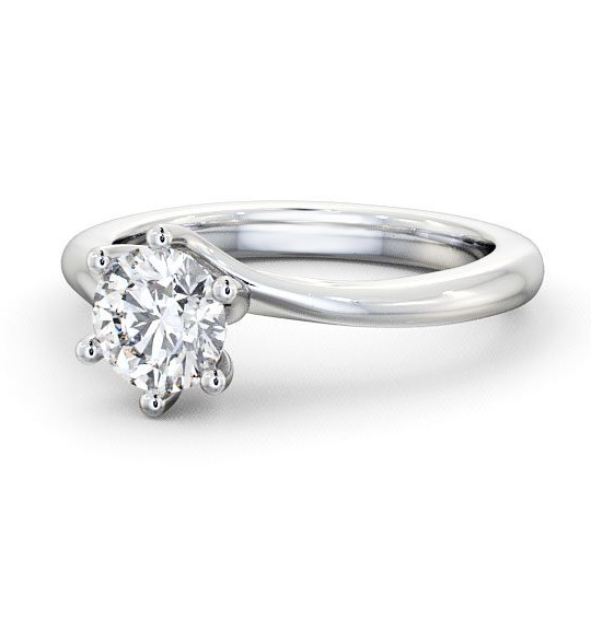 Laide Round Diamond Engagement Ring Six Claw Sweeping Band ENRD29_WG_THUMB2 