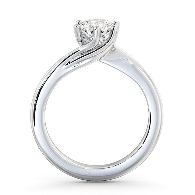 Round Diamond Engagement Ring 18K White Gold Solitaire - Laide ENRD29_WG_UP