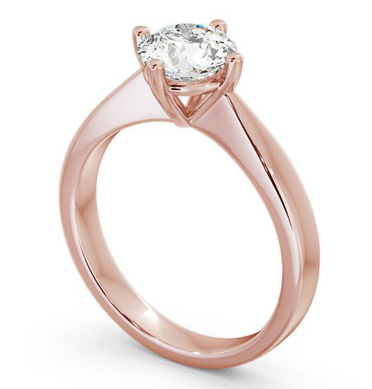 Round Diamond Rotated Head Engagement Ring 9K Rose Gold Solitaire ENRD2_RG_THUMB1 