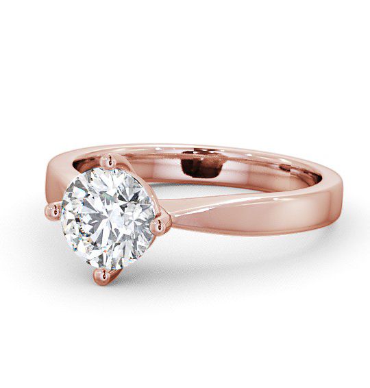  Round Diamond Engagement Ring 9K Rose Gold Solitaire - Elemore ENRD2_RG_THUMB2 