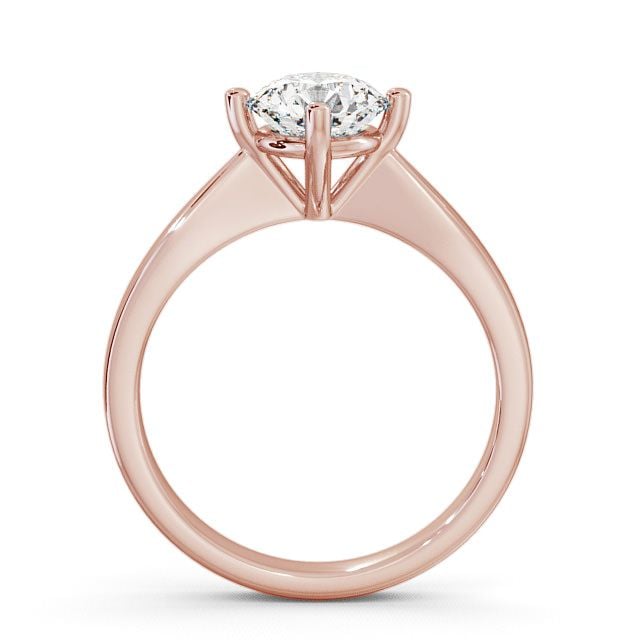 Round Diamond Engagement Ring 18K Rose Gold Solitaire - Elemore ENRD2_RG_UP