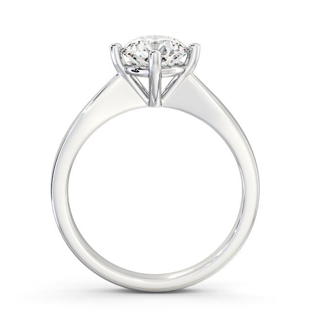 Round Diamond Engagement Ring 18K White Gold Solitaire - Elemore ENRD2_WG_UP