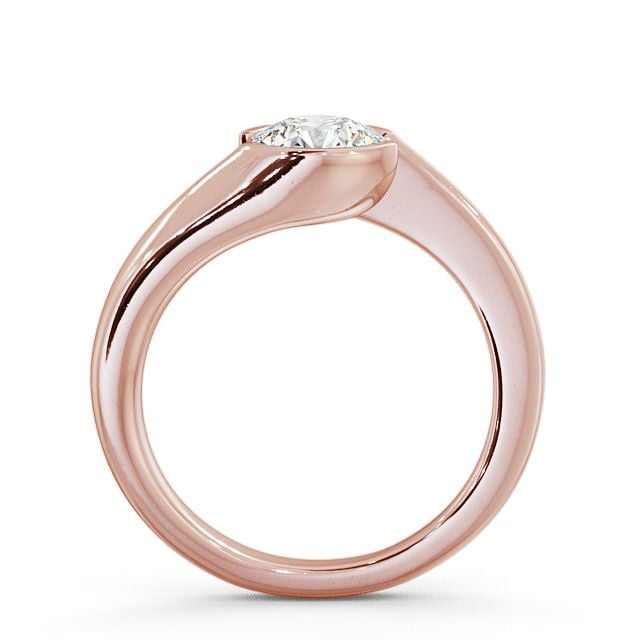 Round Diamond Engagement Ring 18K Rose Gold Solitaire - Oscroft ENRD30_RG_UP