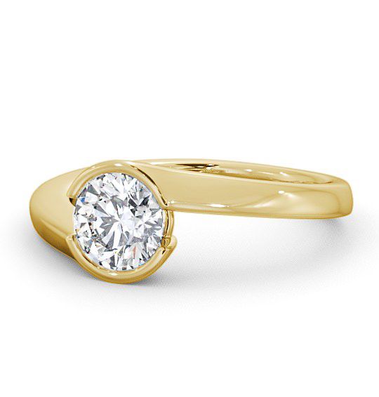  Round Diamond Engagement Ring 9K Yellow Gold Solitaire - Oscroft ENRD30_YG_THUMB2 