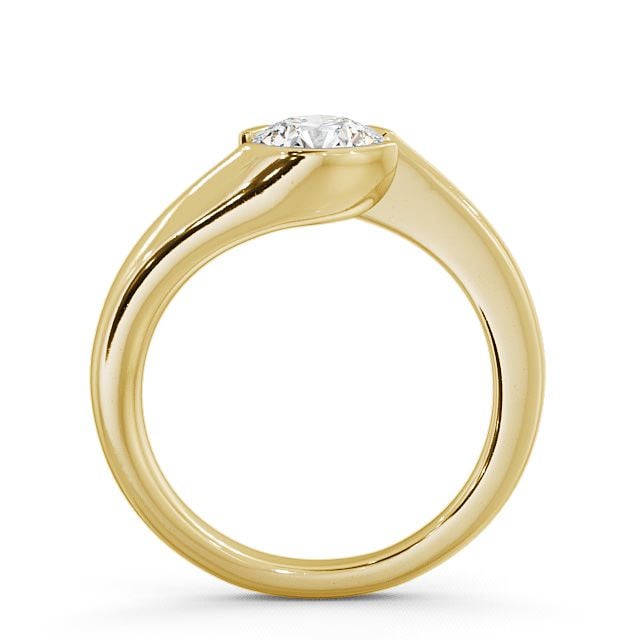 Round Diamond Engagement Ring 9K Yellow Gold Solitaire - Oscroft ENRD30_YG_UP