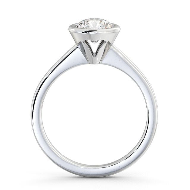 Round Diamond Engagement Ring 9K White Gold Solitaire - Priory ENRD31_WG_UP