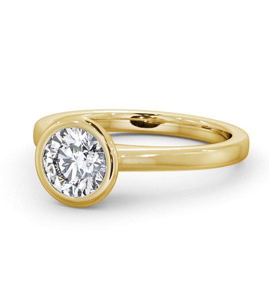  Round Diamond Engagement Ring 9K Yellow Gold Solitaire - Priory ENRD31_YG_THUMB2 